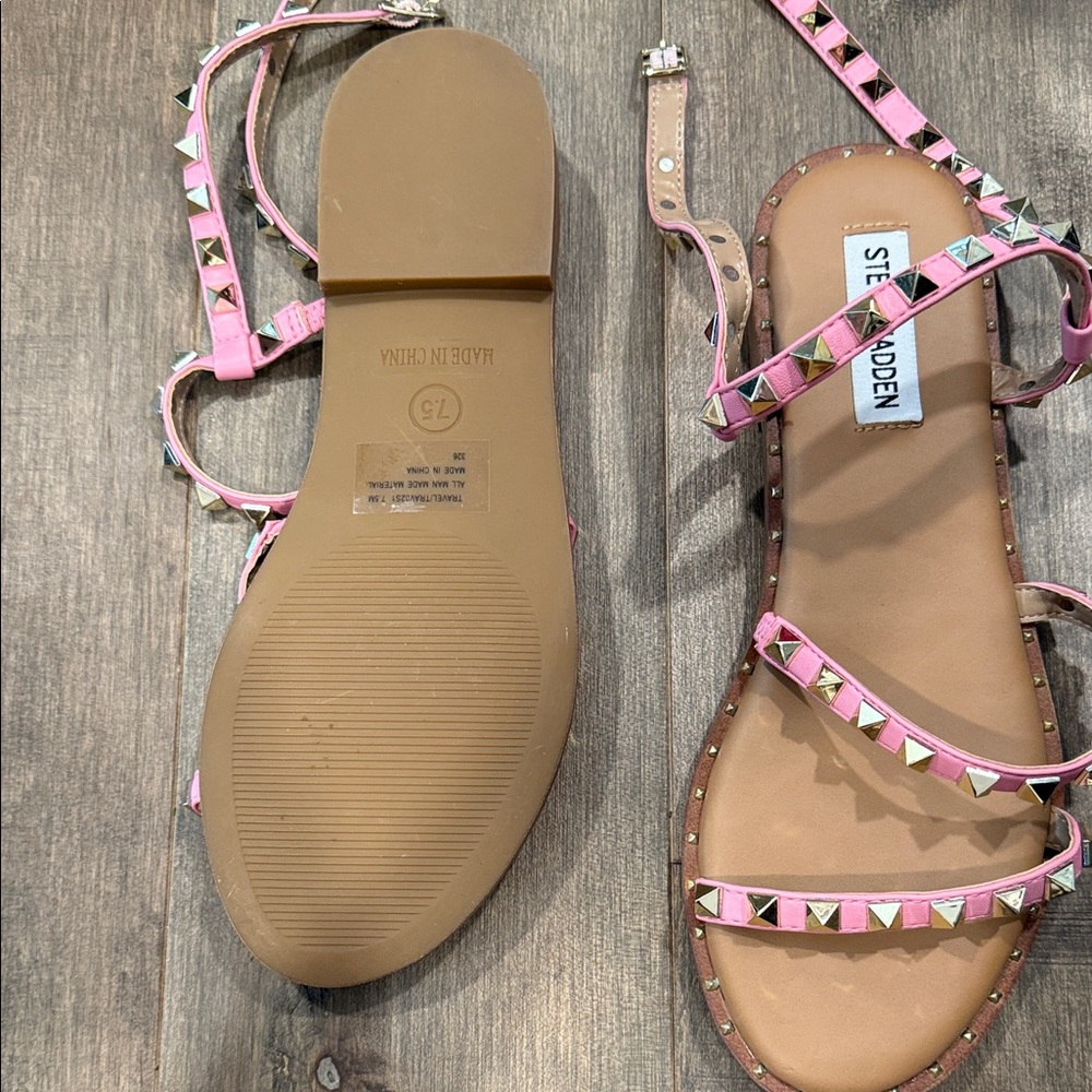 Steve Madden Pink Multi-Stud Sandals - Picture 2 of 5